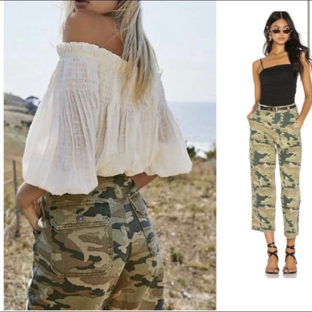 NWOT Free People Camo Jeans